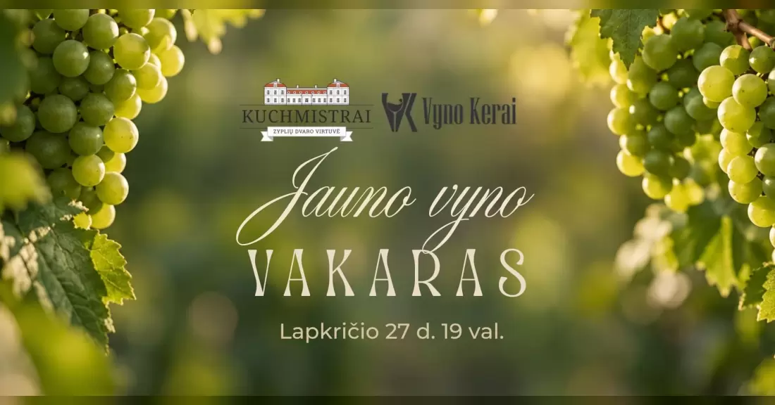 Pirkti bilietus Jauno vyno vakaras Tubeliai, Zyplių dvaras Lapkritis 27