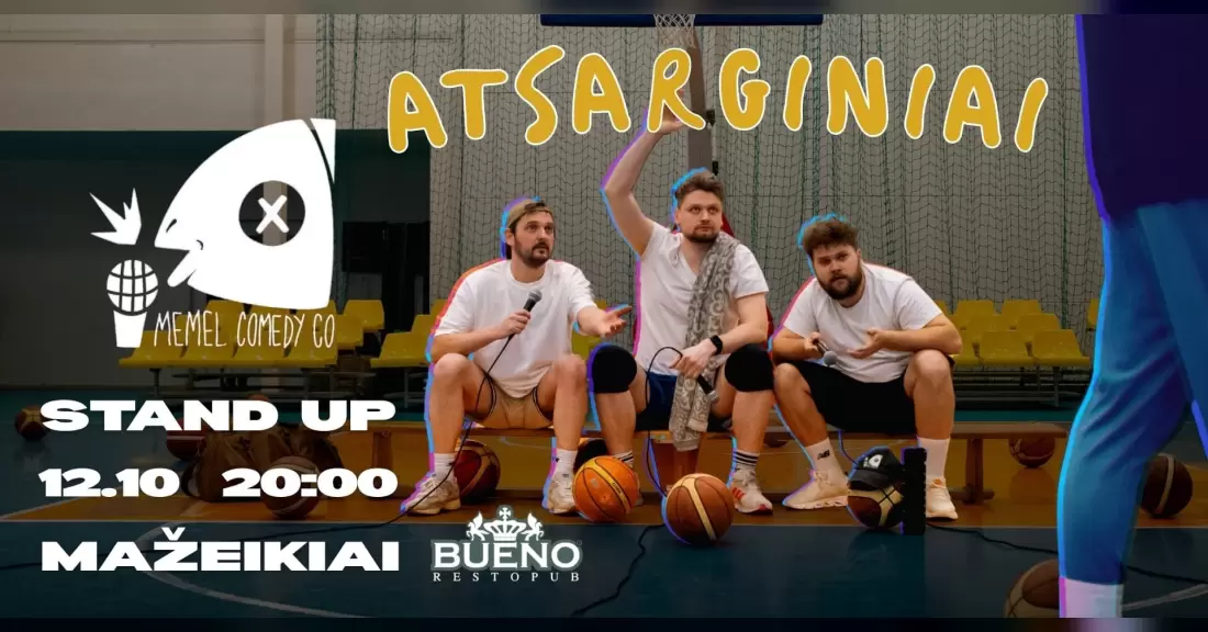 Pirkti bilietus ATSARGINIAI | Memel Comedy Co | Stand Up Turas | Mažeikiai 12.10 Mažeikiai, Bueno Restopub Gruodis 10