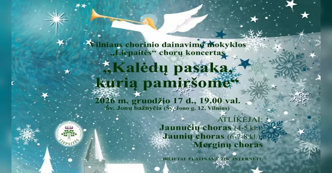 Pirkti bilietus „Kalėdų pasaka, kurią pamiršome“ Vilnius, Šv. Jonų bažnyčia Gruodis 17