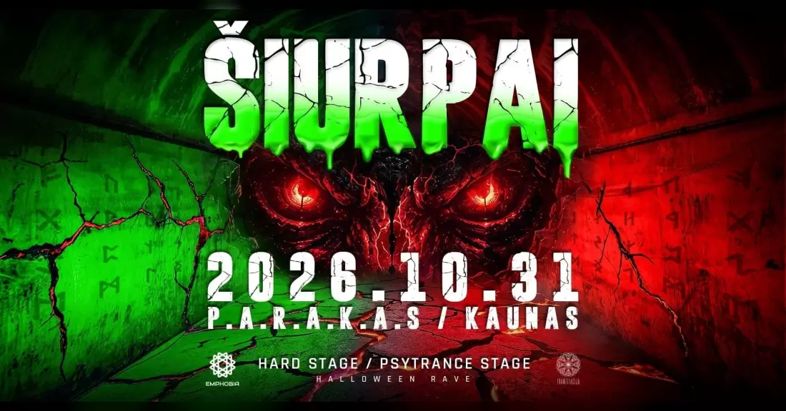 Pirkti bilietus ŠIURPAI P.A.R.A.K.A.S | Halloween Rave | Kaunas | HARD & PSY Kaunas, Parakas Spalis 31 - Lapkritis 01