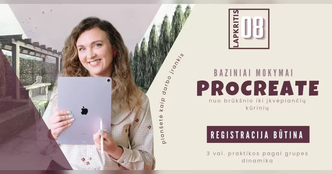 Pirkti bilietus Procreate piešimo kursas pradedantiesiems Vilnius, Šaltinių g. 20 -17 Lapkritis 08