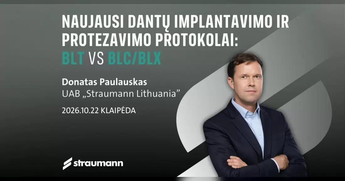 Pirkti bilietus K10428 Naujausi dantų implantavimo ir protezavimo protokolai: BLT vs BLC/BLX Klaipėda, Victoria Hotel Klaipėda Spalis 22