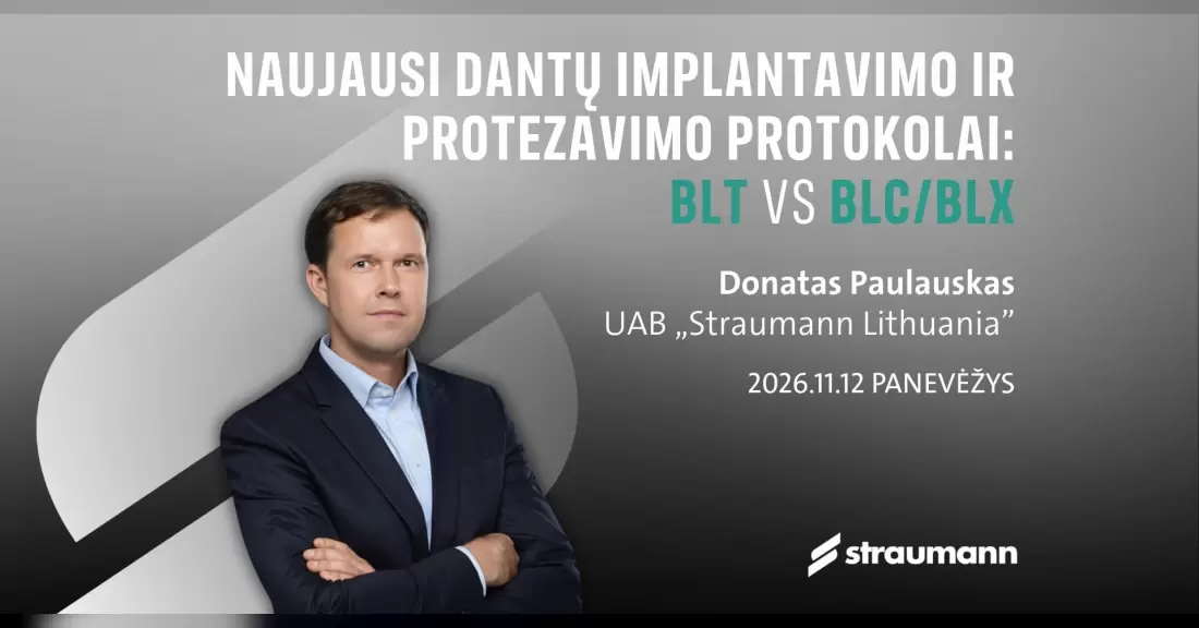 Pirkti bilietus K10437 Naujausi dantų implantavimo ir protezavimo protokolai: BLT vs BLC/BLX Panevėžys, Kranto g. 24 Lapkritis 12