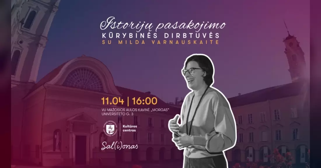 Pirkti bilietus Istorijų pasakojimo dirbtuvės su Milda Varnauskaite Vilnius, VU Teatro salė Lapkritis 04