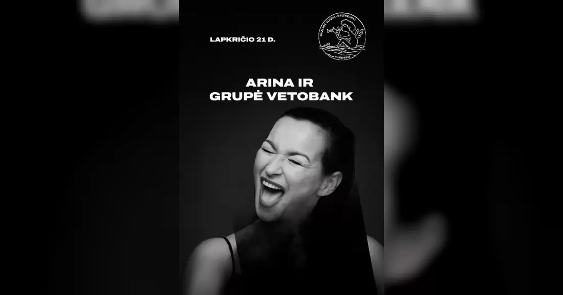 Pirkti bilietus Arina ir grupė Vetobank Palanga, Muzikos klubas Vandenis Lapkritis 21