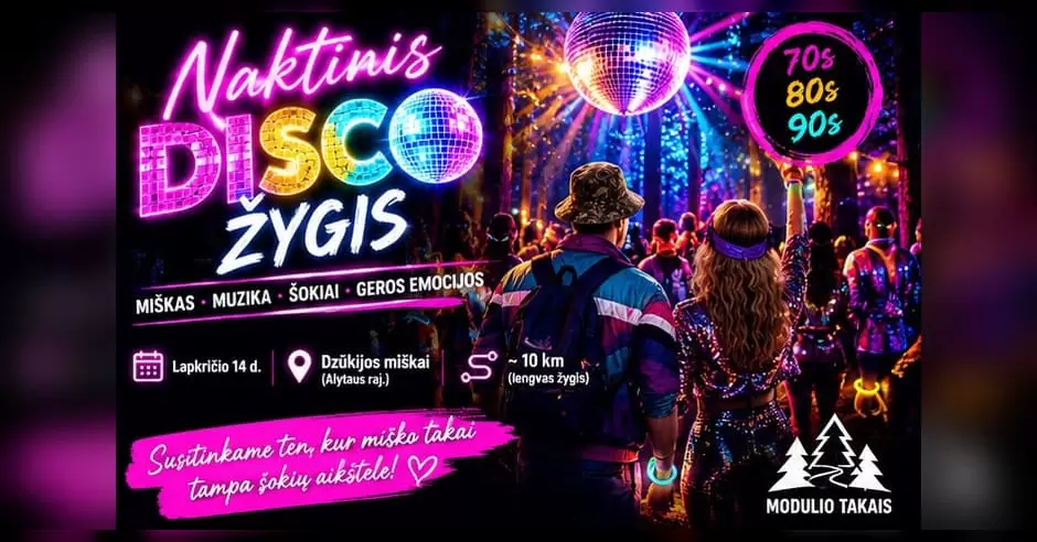 Pirkti bilietus Naktinis Disco žygis Panemuninkai, 1110 99 Lapkritis 14