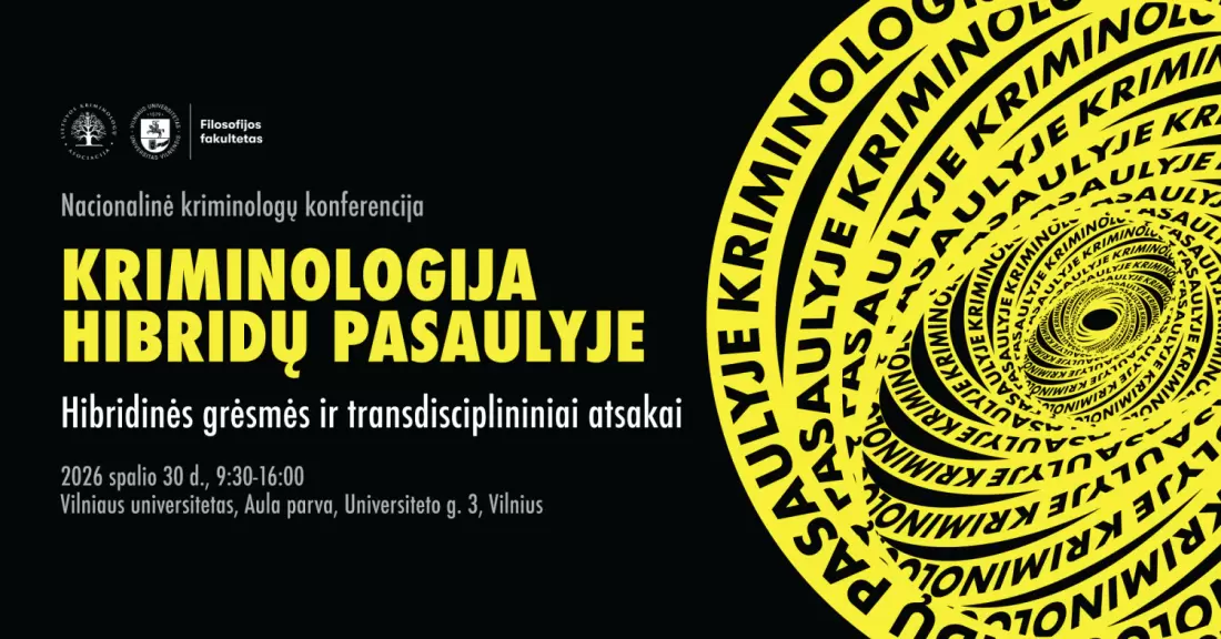 Pirkti bilietus Nacionalinė kriminologų konferencija Vilnius, Vilniaus universiteto Aula Parva Spalis 30