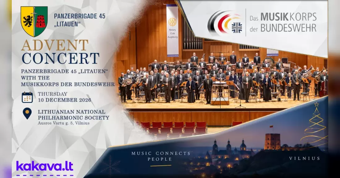 Pirkti bilietus Vokietijos 45-osios šarvuotosios brigados „Lietuva“ II Advento koncertas – labdaros koncertas Vilnius, Lietuvos nacionalinė filharmonija Gruodis 10