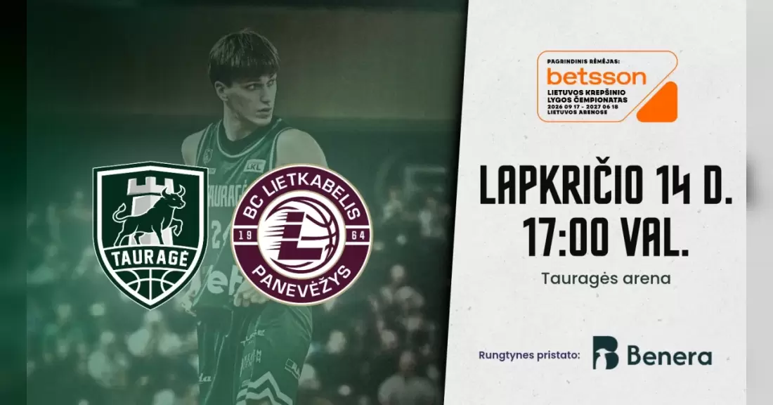 Pirkti bilietus LKL rungtynės: Tauragės „Tauragė“ – Panevėžio „Lietkabelis“ Tauragė, Tauragės arena Lapkritis 14