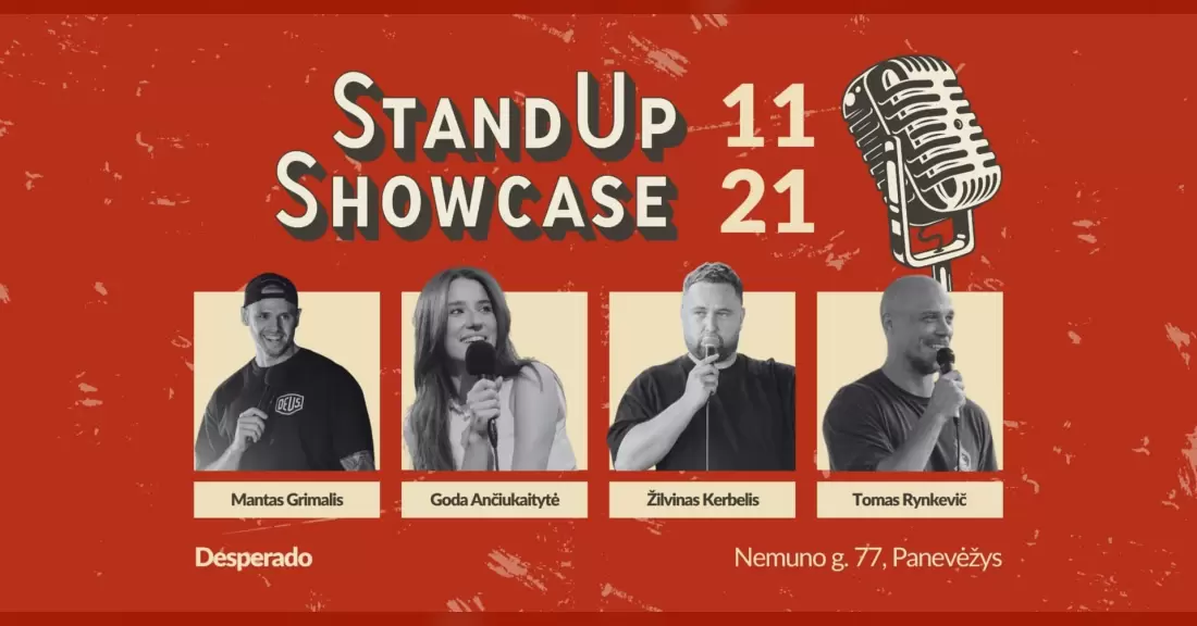 Pirkti bilietus Stand Up Showcase | Panevėžys Panevėžys, Desperado Lapkritis 21