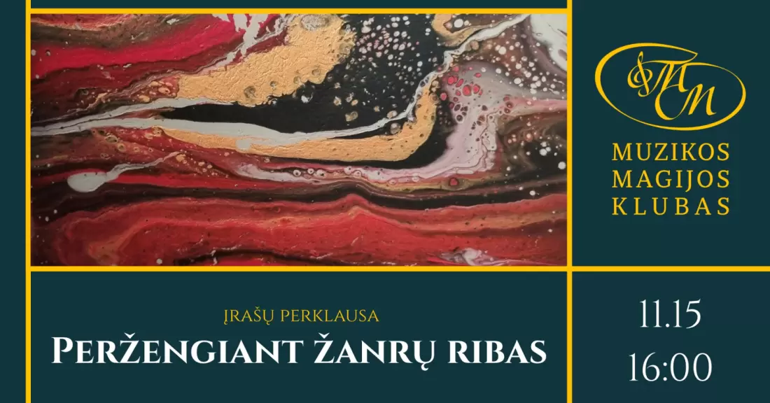 Pirkti bilietus Peržengiant žanrų ribas | įrašų perklausa Vilnius, Muzikos magijos klubas Lapkritis 15