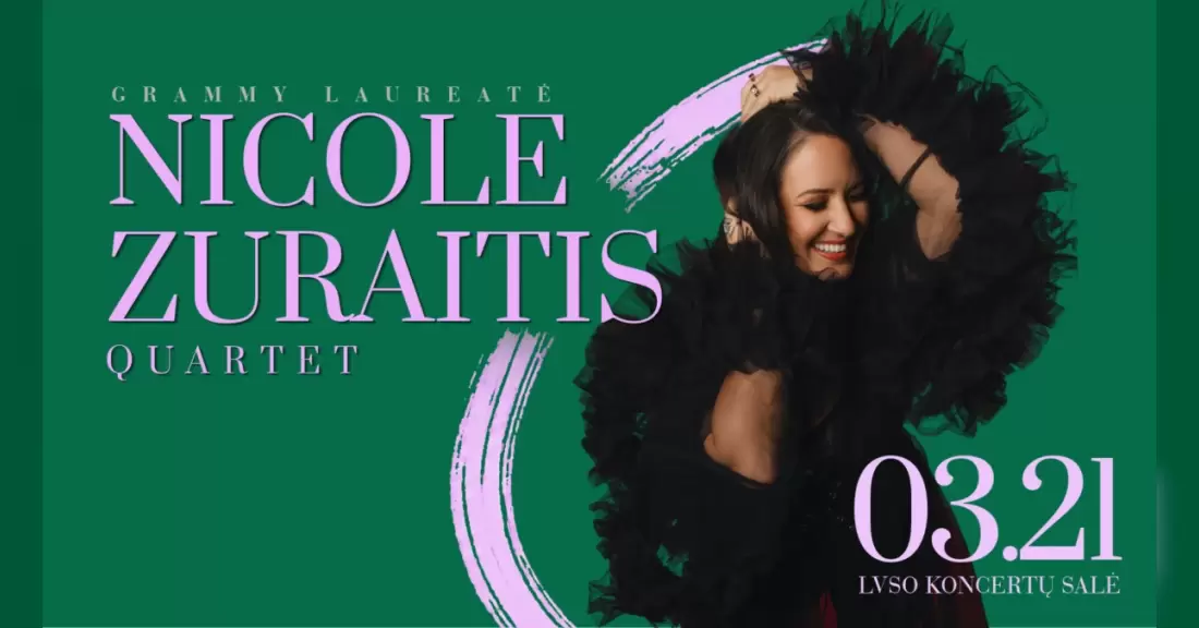 Pirkti bilietus NICOLE ZURAITIS QUARTET Vilnius, LVSO koncertų salė 2027 Kovas 21