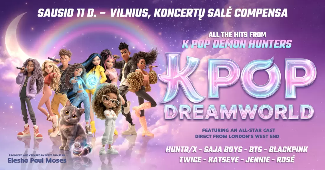 Pirkti bilietus (Vilnius) K-Pop Dreamworld: The Ultimate K-Pop Show Vilnius, COMPENSA koncertų salė 2027 Sausis 11