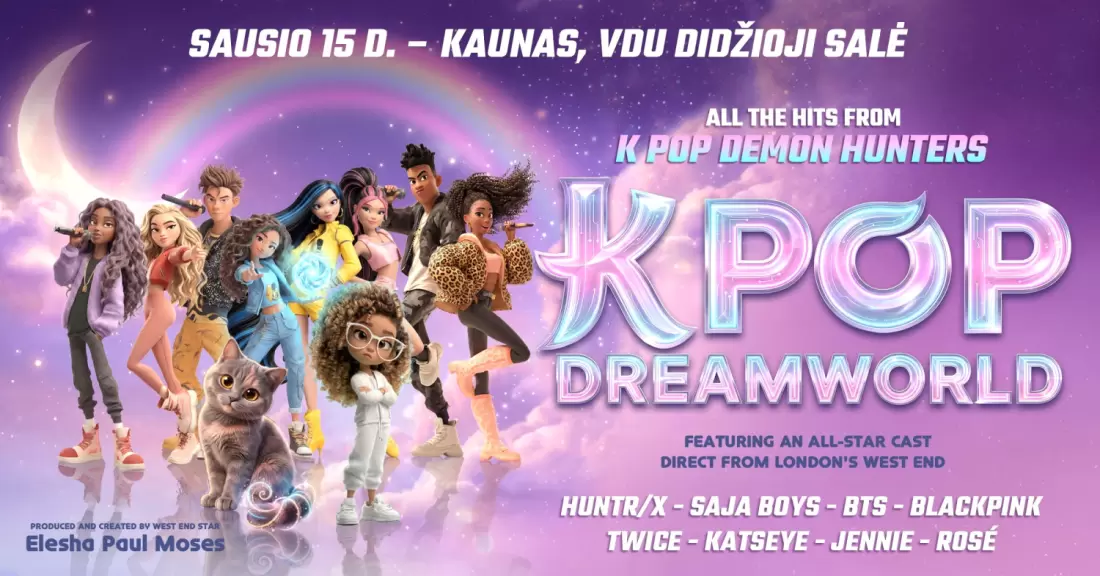 Pirkti bilietus (Kaunas) K-Pop Dreamworld: The Ultimate K-Pop Show Kaunas, VDU didžioji salė 2027 Sausis 15
