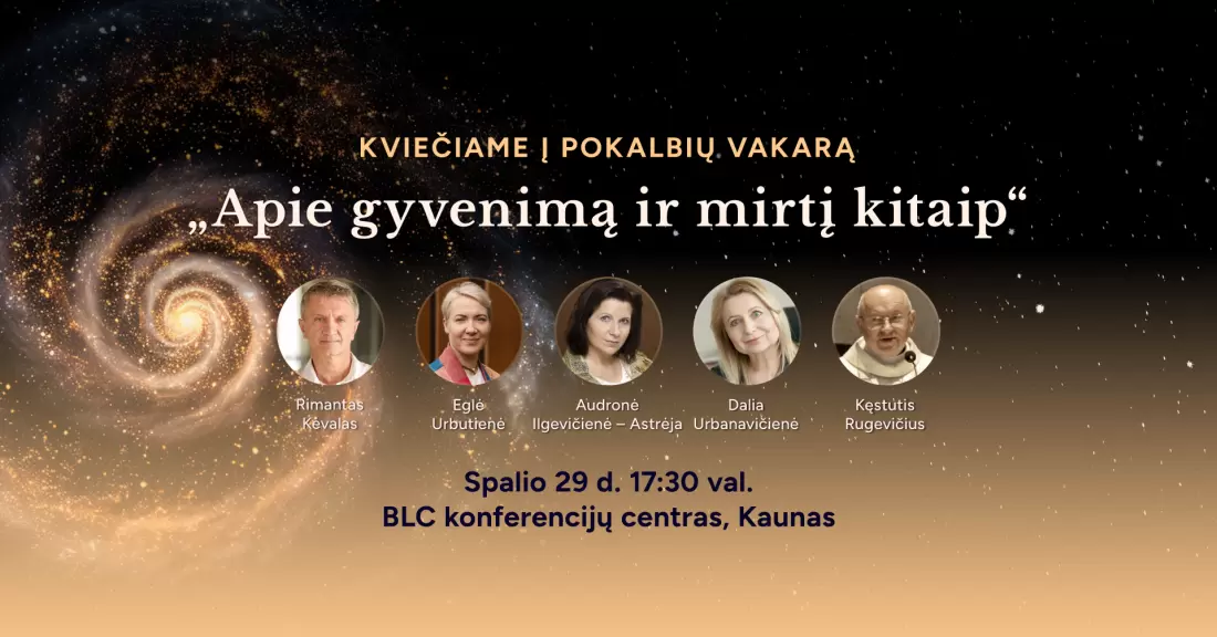 Pirkti bilietus Pokalbių ir diskusijų vakaras, skirtas Vėlinių laikotarpio apmąstymams Kaunas, BLC verslo centras (D korpusas) Spalis 29