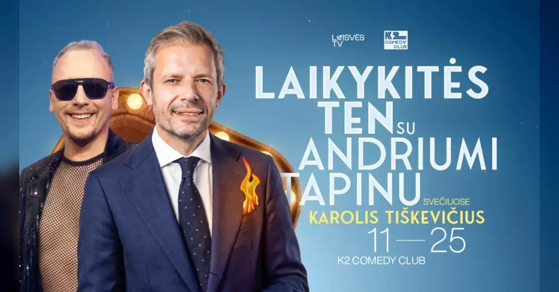 Pirkti bilietus Laikykitės ten su Andriumi Tapinu | Svečiuose Karolis Tiškevičius Vilnius, K2 Comedy Club Lapkritis 25