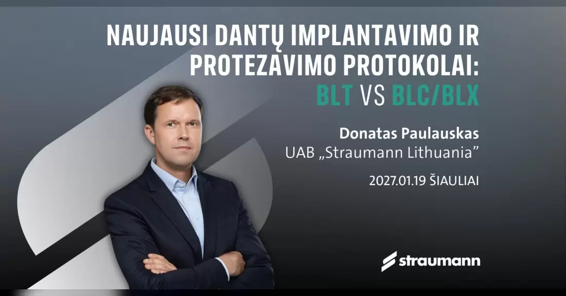Pirkti bilietus K10438 Naujausi dantų implantavimo ir protezavimo protokolai: BLT vs BLC/BLX Šiauliai, Viešbutis Suncity Hotel 2027 Sausis 19