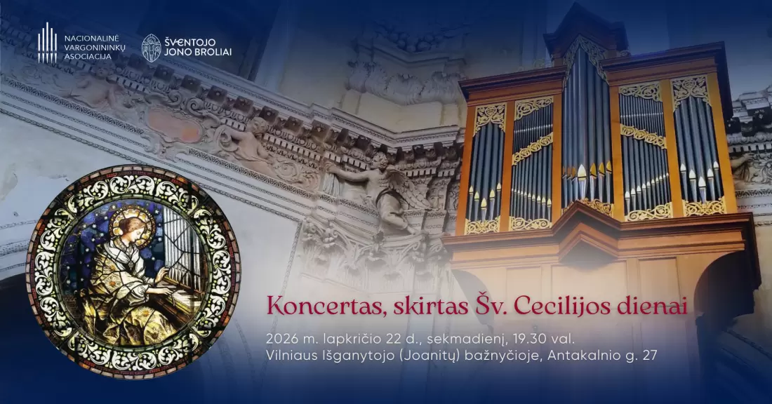 Pirkti bilietus Koncertas, skirtas Šv. Cecilijos dienai 2026 Vilnius, Vilniaus Išganytojo bažnyčia Lapkritis 22