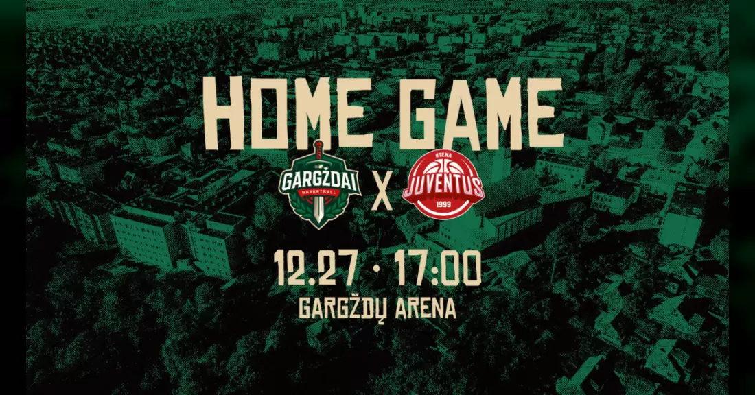 Pirkti bilietus LKL: GARGŽDŲ „GARGŽDAI“ - UTENOS „JUVENTUS“ Gargždai, Gargždų sporto centras Gruodis 27