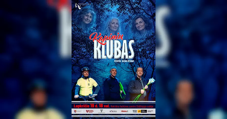Pirkti bilietus Spektaklis KAPINIŲ KLUBAS Rokiškis, Rokiškio kultūros centras Lapkritis 19