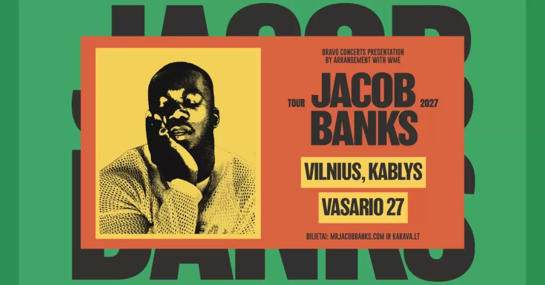 Pirkti bilietus Jacob Banks Vilnius, Kablys + Kultūra 2027 Vasaris 27