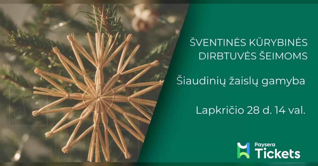 Pirkti bilietus Šiaudinių žaislų gamyba Vilnius, Naujosios Vilnios kultūros centras Lapkritis 28
