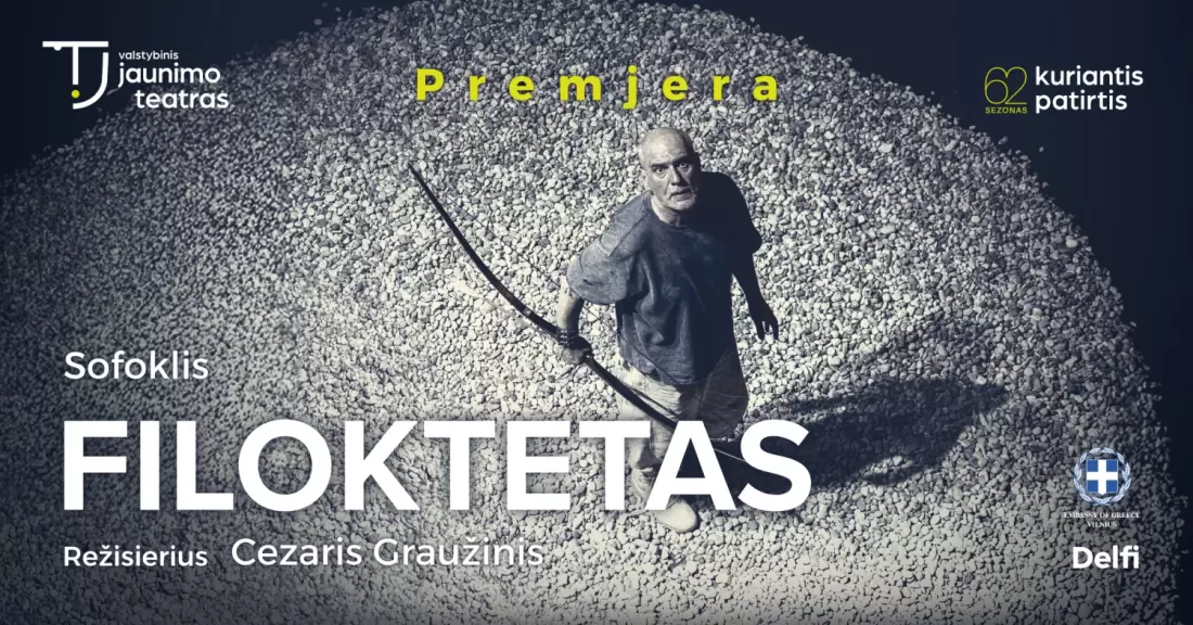 Pirkti bilietus FILOKTETAS. Rež. Cezaris Graužinis Vilnius, Valstybinis jaunimo teatras 2027 Sausis 27