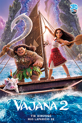 Pirkt biļetes Vajana 2 (dubliuotas) 3D Šiauliai, Forum Cinemas Šiauliuose Janvāris 17