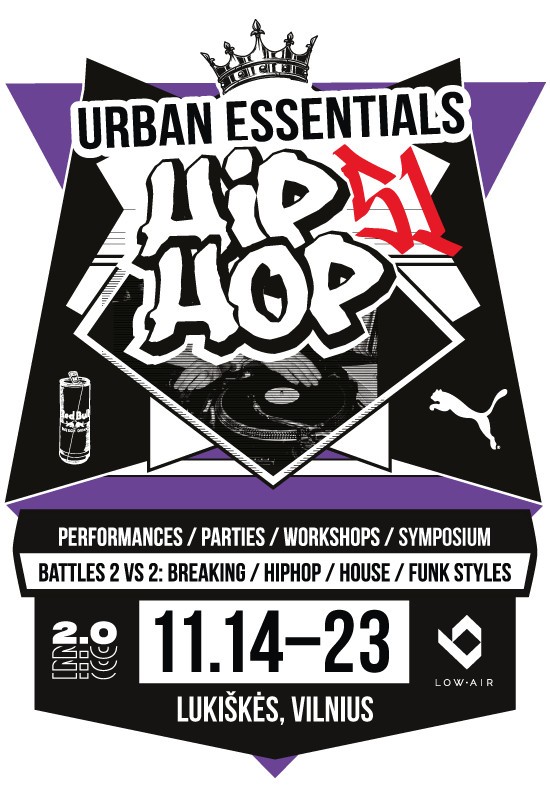 Pirkti bilietus Dviejų dienų žiūrovo bilietas, 11.15-16: HIP-HOP kultūros festivalis Urban Essentials Vilnius, Lukiškių kalėjimas 2.0 Lapkritis 15-16