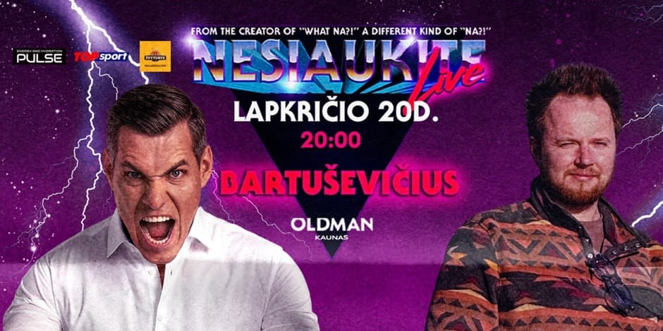 Pirkti bilietus Nesiaukite live - Mantas Bartuševičius Kaunas, OLDMAN Kaunas Lapkritis 20