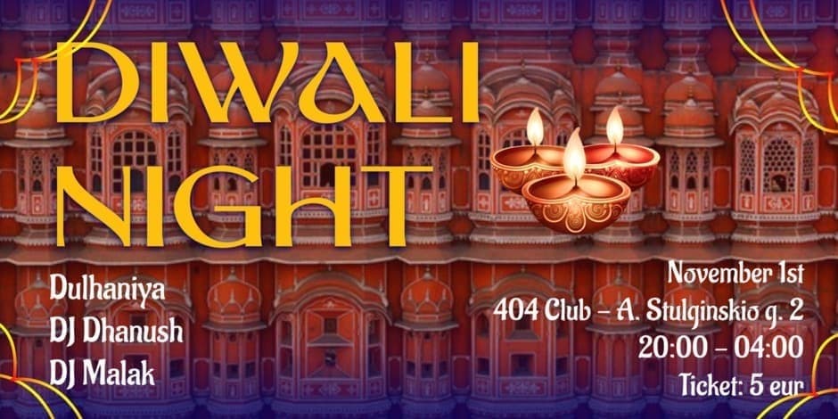Pirkti bilietus DIWALI NIGHT VILNIUS Vilnius, 404 Lapkritis 01