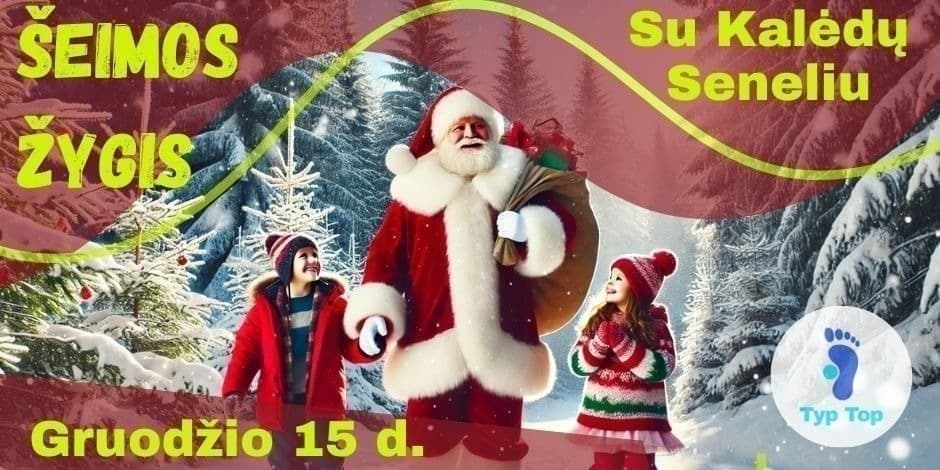 Buy tickets Typ Top pramoginis žygis su Kalėdų Seneliu gruodį Vilnius, Dvarčionių šaltinis December 15