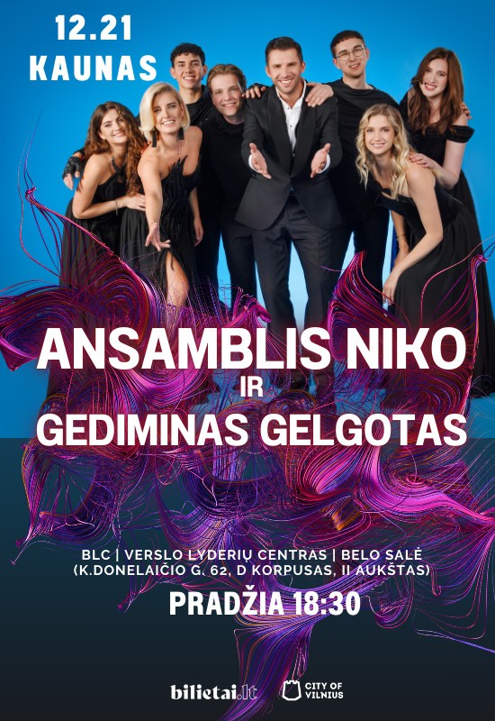 Pirkt biļetes Ansamblis NIKO ir Gediminas Gelgotas Kaunas, BLC verslo centras Decembris 21