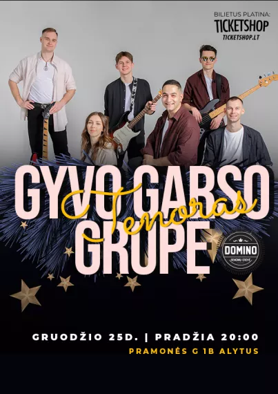 Pirkti bilietus Kalėdos su gyvo garso grupė TENORAS Alytus, Domino Gruodis 25