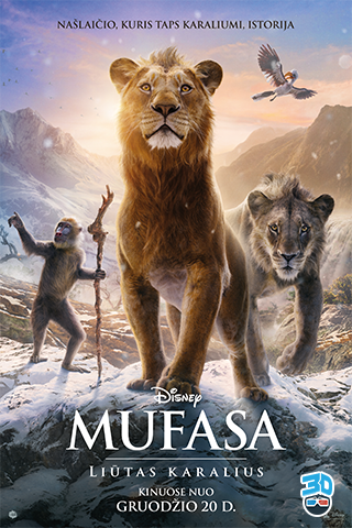 Pirkti bilietus Mufasa. Liūtas karalius (dubliuotas) 3D Klaipėda, Forum Cinemas Klaipėdoje Kovas 01