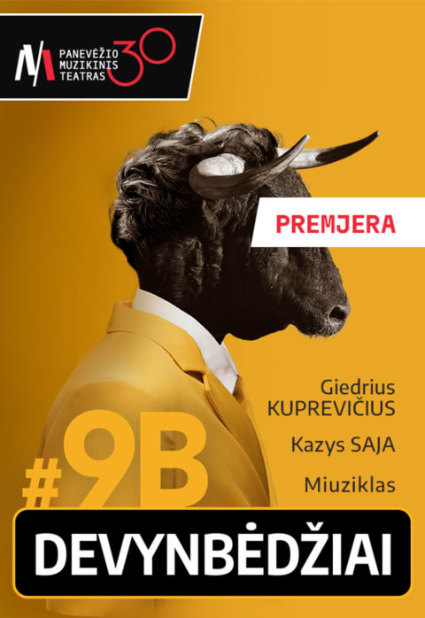 Купить билеты PMT PREMJERA | miuziklas DEVYNBĖDŽIAI Panevėžys, Panevėžio muzikinis teatras Февраль 01