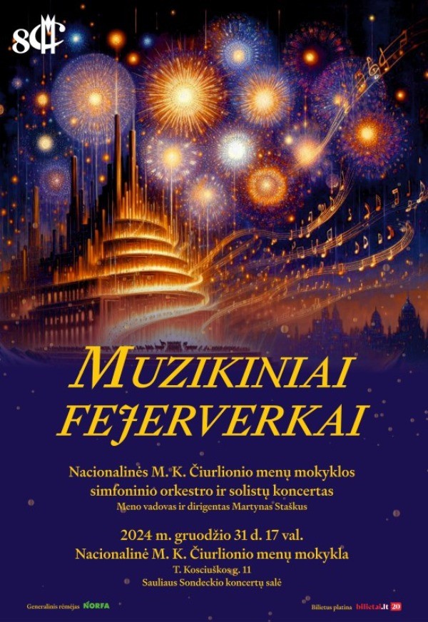 Pirkti bilietus Muzikiniai fejerverkai Vilnius, Sauliaus Sondeckio koncertų salė Gruodis 31