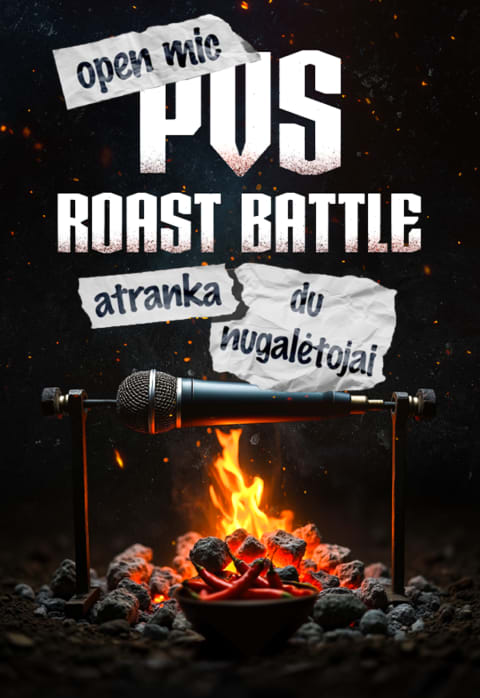 Pirkti bilietus PVŠ ROAST BATTLE OPEN MIC | 3 laida Vilnius, K2 Comedy Club Vasaris 08