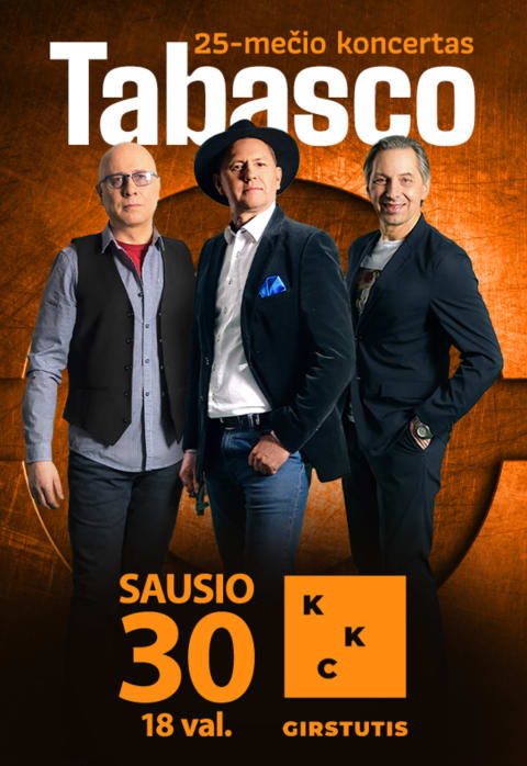 Купить билеты Jubiliejinis grupės „Tabasco“ 25-mečio koncertas Kaunas, Kauno kultūros centro Girstučio padalinys Январь 30