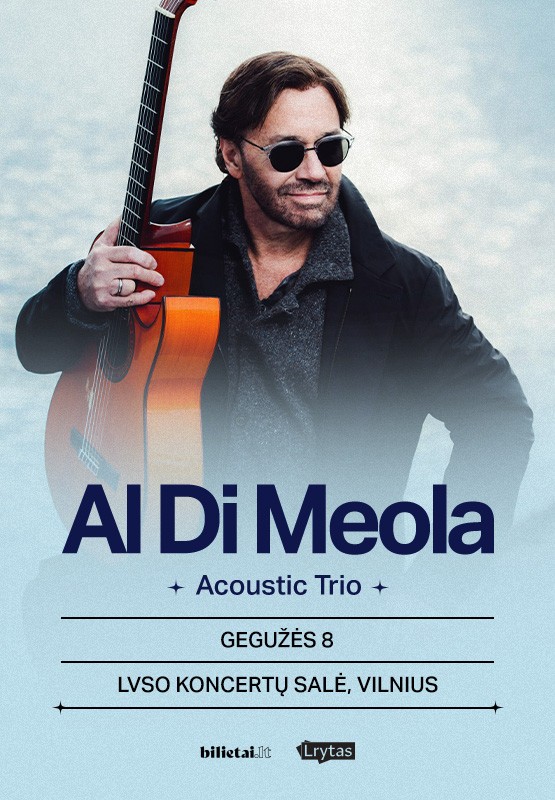 Pirkt biļetes Al Di Meola | Acoustic Trio Vilnius, LVSO koncertų salė Maijs 08