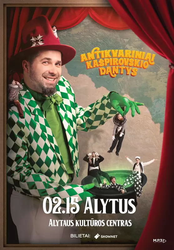 Pirkti bilietus Antikvariniai Kašpirovskio dantys | Alytus Alytus, Alytaus kultūros centras Vasaris 15