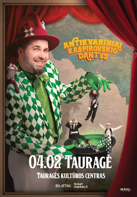 Buy tickets Antikvariniai Kašpirovskio dantys | Tauragė Tauragė, Tauragės kultūros centras April 02