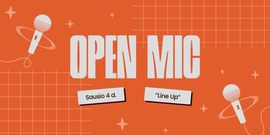 Pirkti bilietus Com.Unija Open Mic | Line-Up Vilnius, Line Up Sausis 04