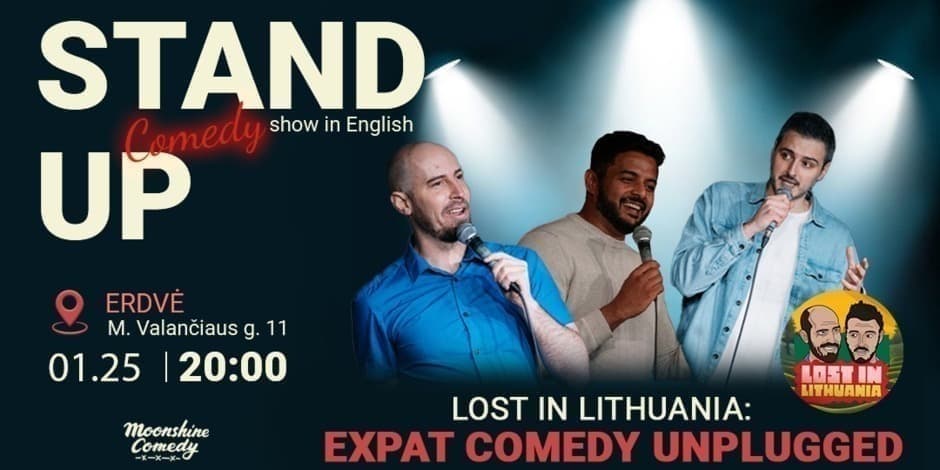 Buy tickets Lost in Lithuania: Expat Comedy Unplugged Kaunas, Erdvė January 25