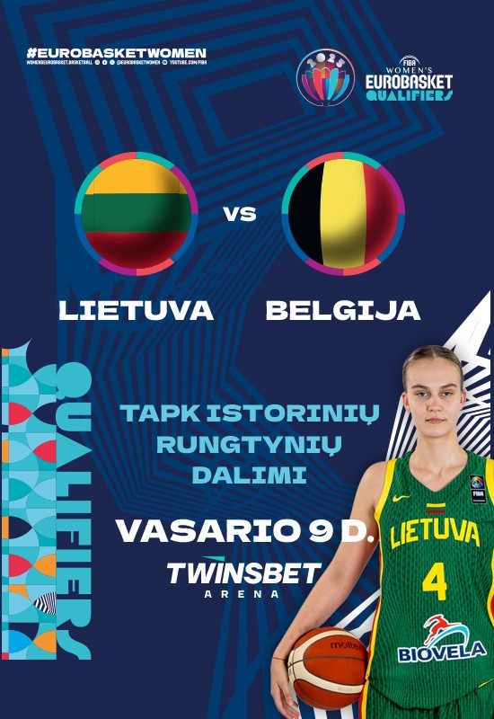 Pirkti bilietus Europos moterų krepšinio čempionato atranka: Lietuva - Belgija Vilnius, Twinsbet Arena Vasaris 09