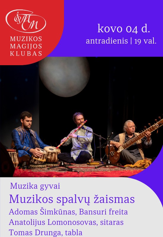 Pirkti bilietus Muzikos spalvų žaismas Vilnius, Muzikos magijos klubas Kovas 04