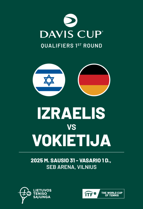 Buy tickets Daviso taurės susitikimas Izraelis – Vokietija Vilnius, SEB Arena January 31