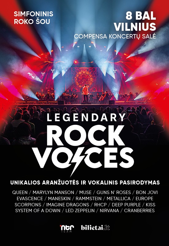 Pirkt biļetes Legendary Rock Voices | Vilnius Vilnius, COMPENSA koncertų salė Aprīlis 08