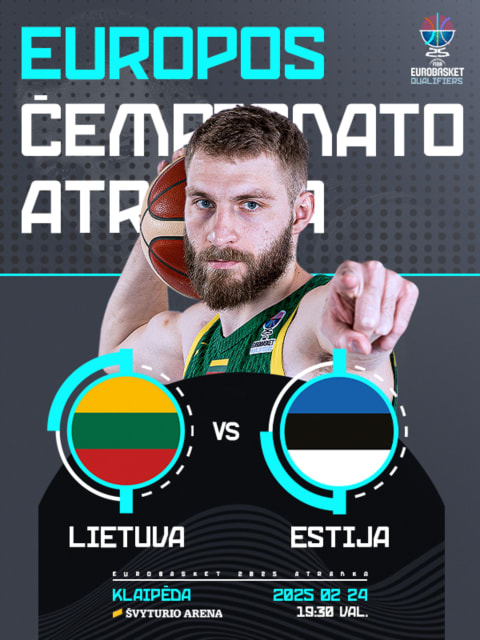 Pirkti bilietus Europos čempionato atranka: Lietuva - Estija Klaipėda, Klaipėdos Švyturio arena Vasaris 24