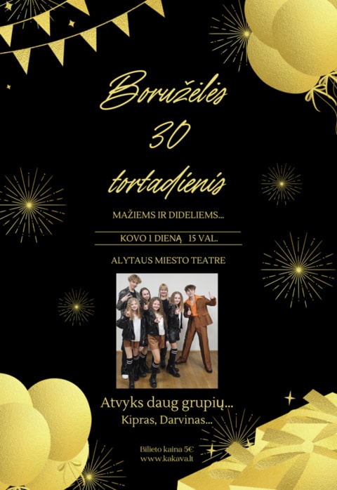 Pirkti bilietus Boružėlės 30 tortadienis Alytus, Alytaus miesto teatras Kovas 01
